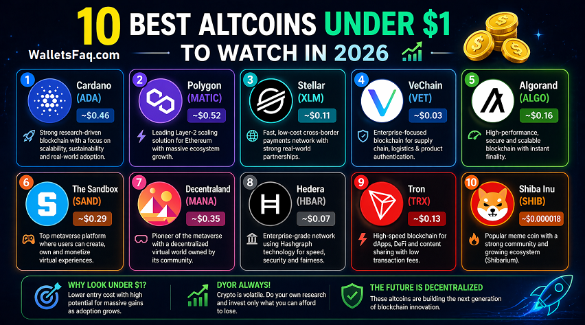 10 Best Altcoins Under $1 to Watch in 2026 